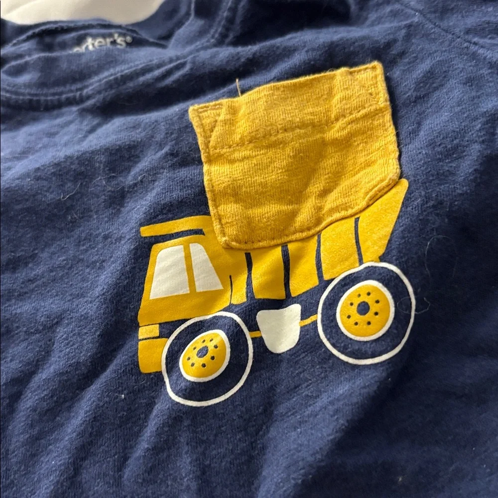 Carter’s Kids Blue and Yellow Truck T-Shirt 12 Months